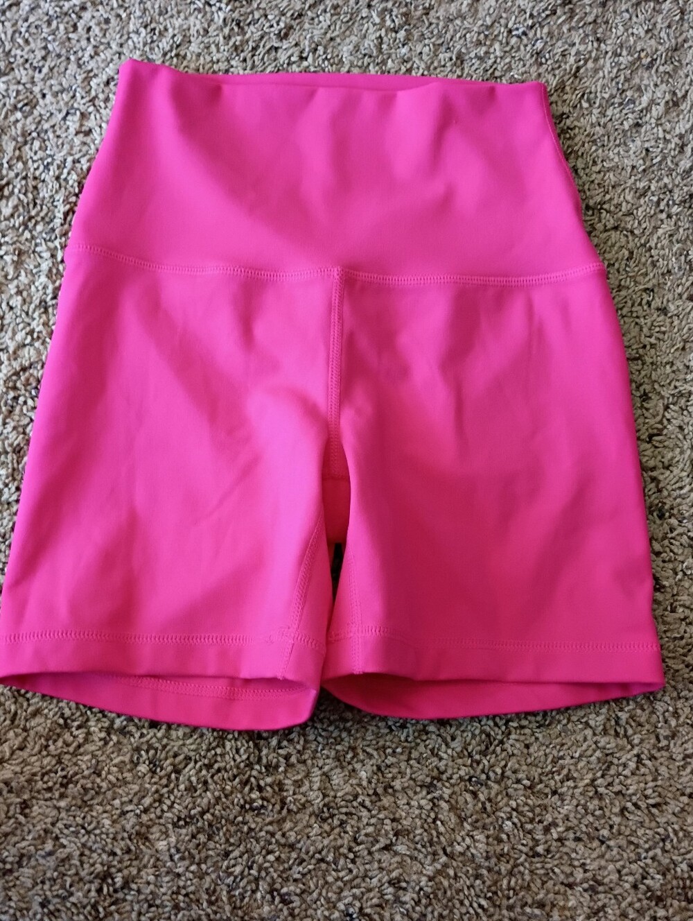 Yogalicious High-Waist Bike Shorts in Hot Pink